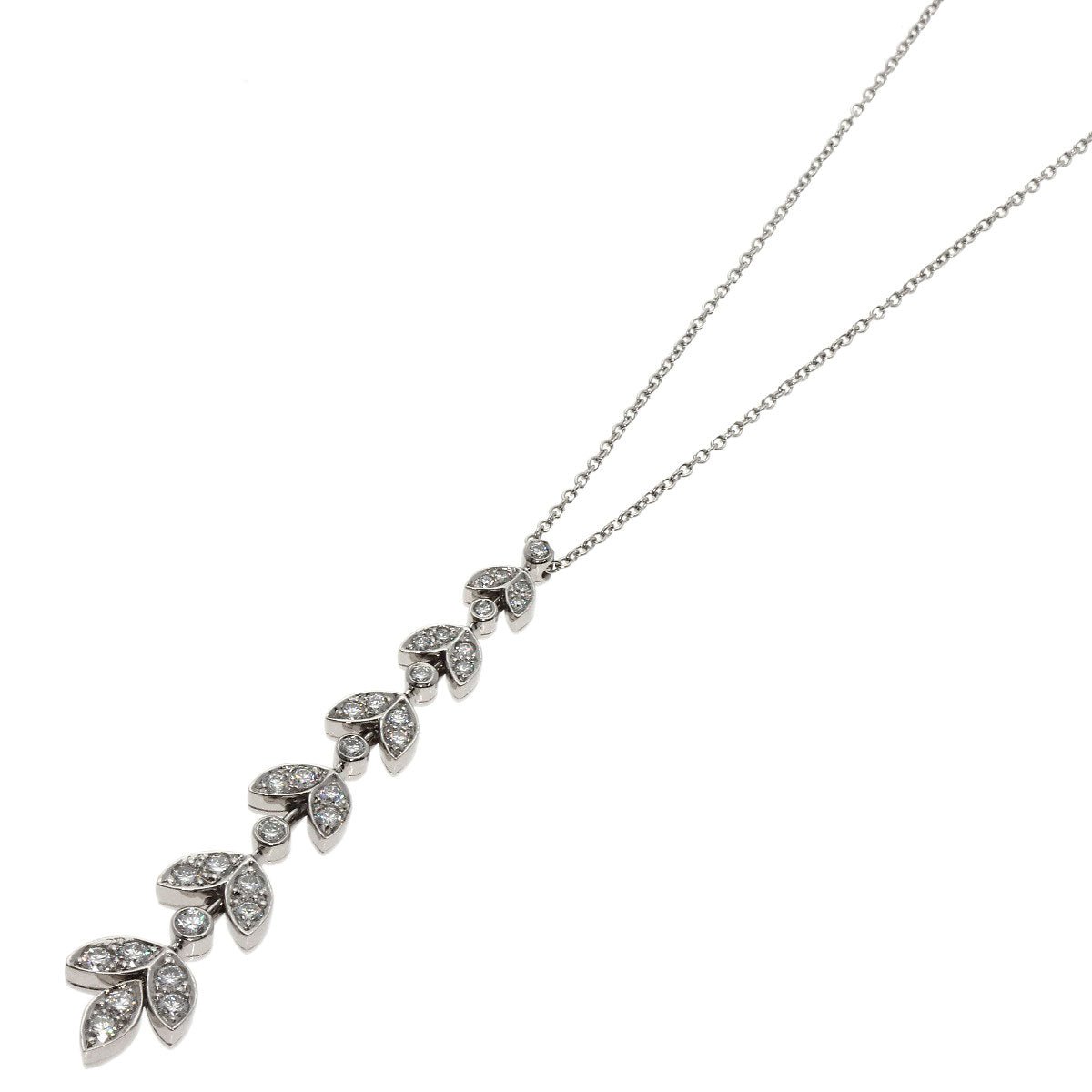 TIFFANY&Co. Leaf 6-row Diamond Necklace Platinum PT950 Ladies [Used]
