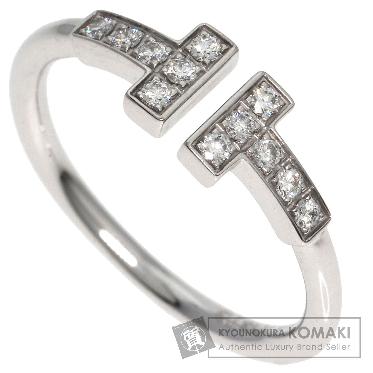 TIFFANY&Co.   Ring TIFFANY&Co. Diamond Wire Ring K18 White Gold Ladies