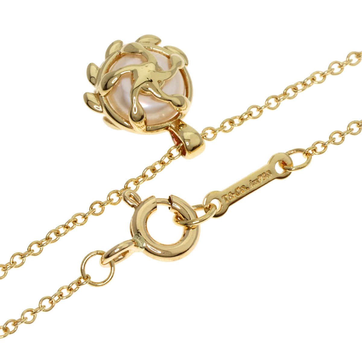 TIFFANY&Co.   Necklace Elsa Peretti Pearl Pearl K18 Yellow Gold Ladies