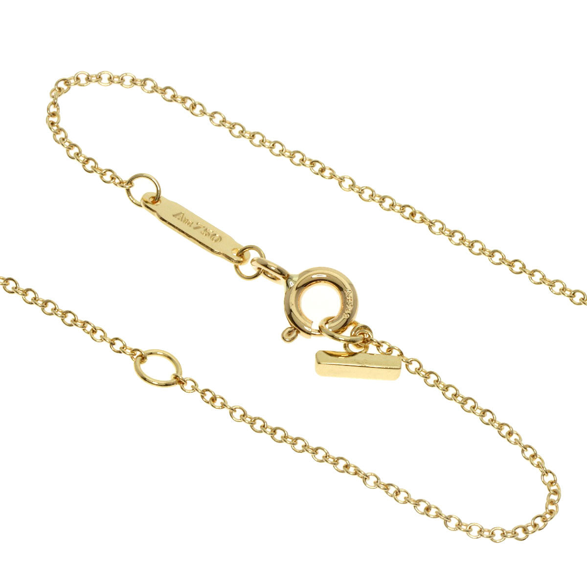 TIFFANY&Co.   Necklace T smile small K18 Yellow Gold Ladies