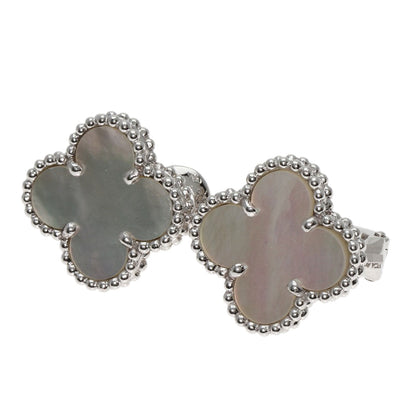 Van Cleef & Arpels   earring Vintage Alhambra Mother of Pearl K18 White Gold Ladies