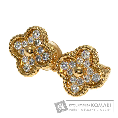 Van Cleef & Arpels Vintage Alhambra Diamond 2WAY earrings Earring K18 Yellow Gold Ladies [Used]