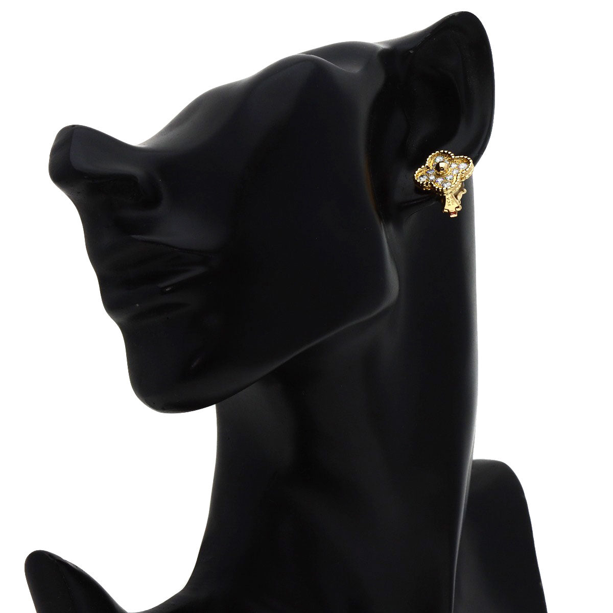 Van Cleef & Arpels Vintage Alhambra Diamond 2WAY earrings Earring K18 Yellow Gold Ladies [Used]