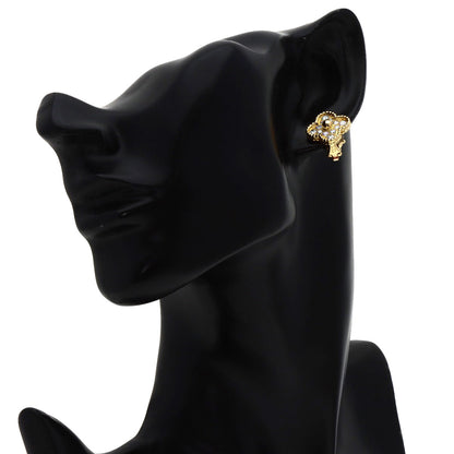 Van Cleef & Arpels Vintage Alhambra Diamond 2WAY earrings Earring K18 Yellow Gold Ladies [Used]