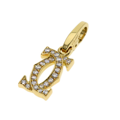 CARTIER   Pendant top 2C diamond charm K18 Yellow Gold Ladies