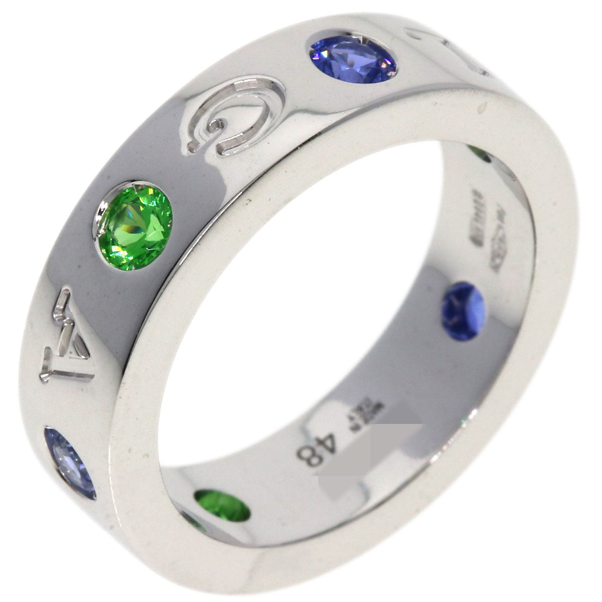 BVLGARI   Ring Roman Sorbet #48 Sapphire Tsavorite K18 White Gold Ladies