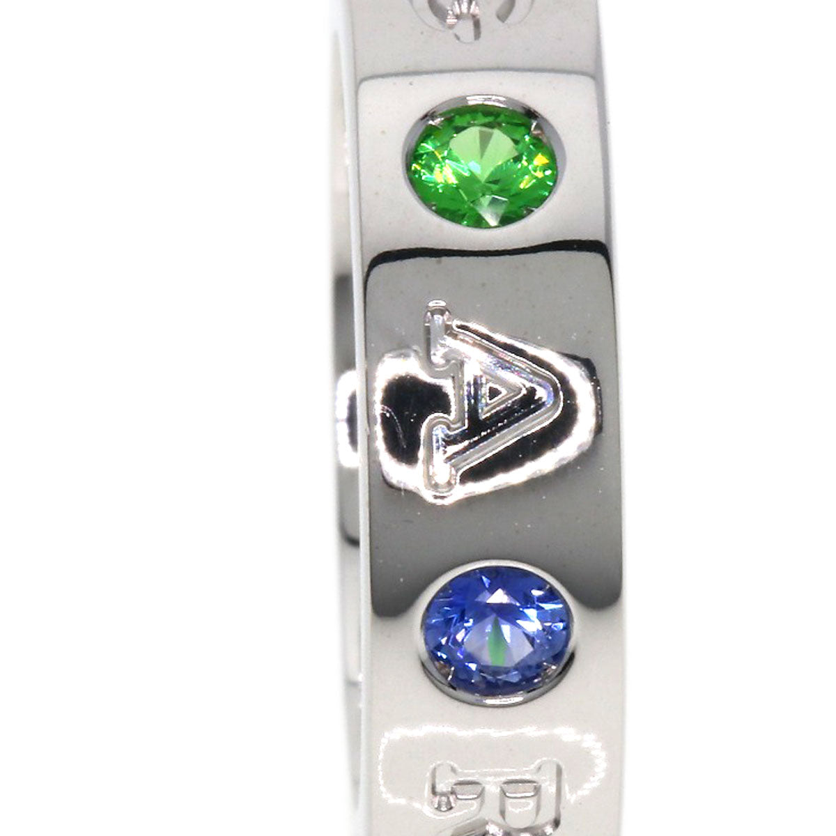 BVLGARI   Ring Roman Sorbet #48 Sapphire Tsavorite K18 White Gold Ladies