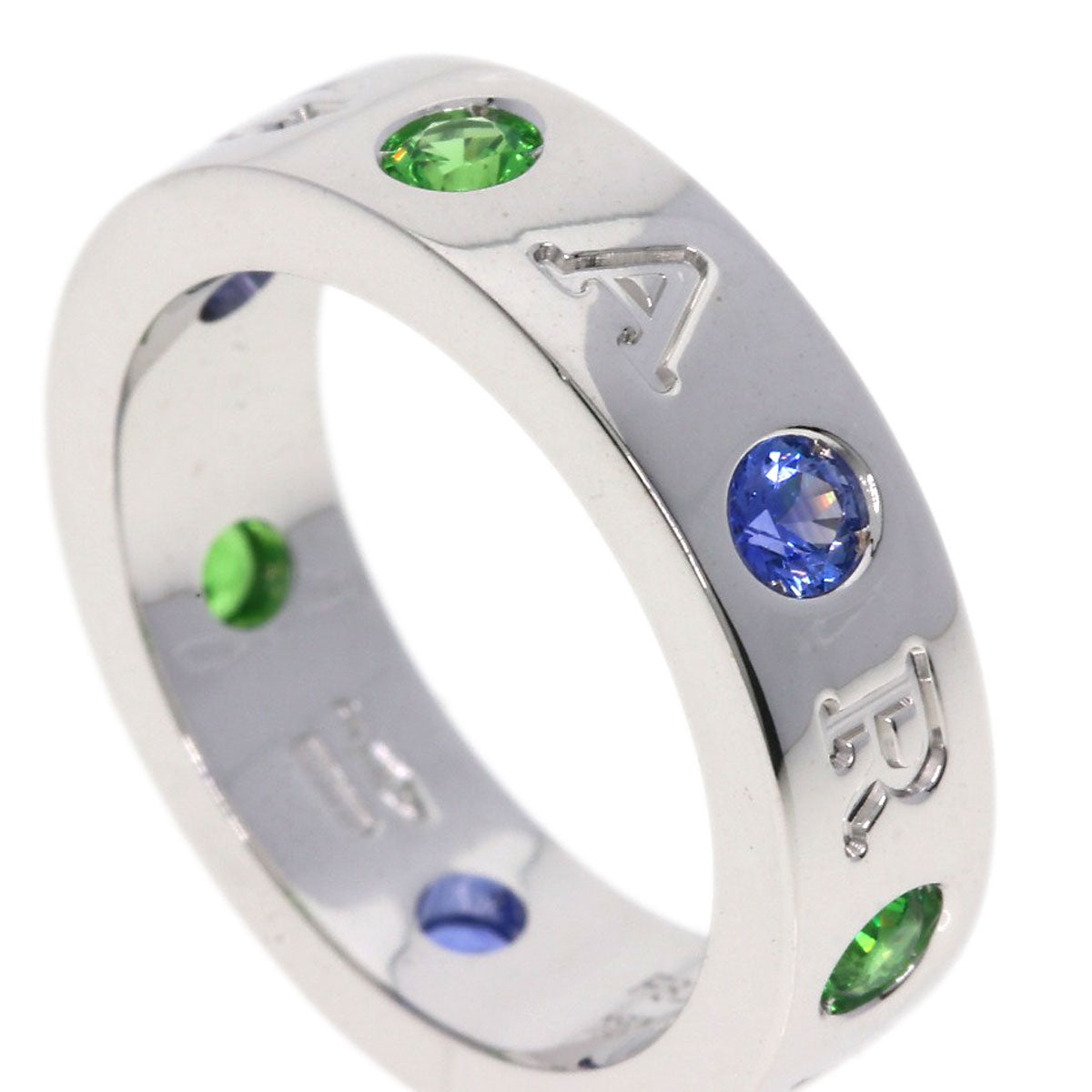 BVLGARI   Ring Roman Sorbet #48 Sapphire Tsavorite K18 White Gold Ladies