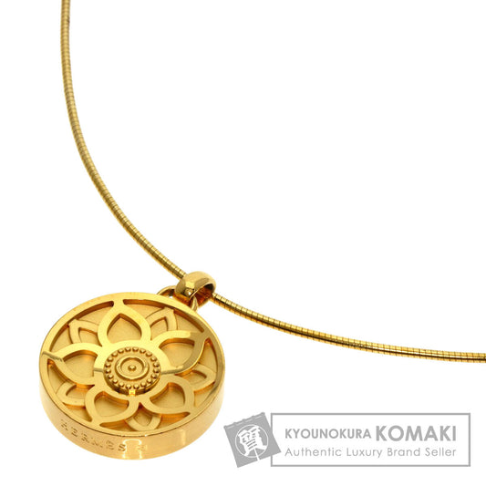 HERMES   Necklace Lotus flower Gold Plated Ladies