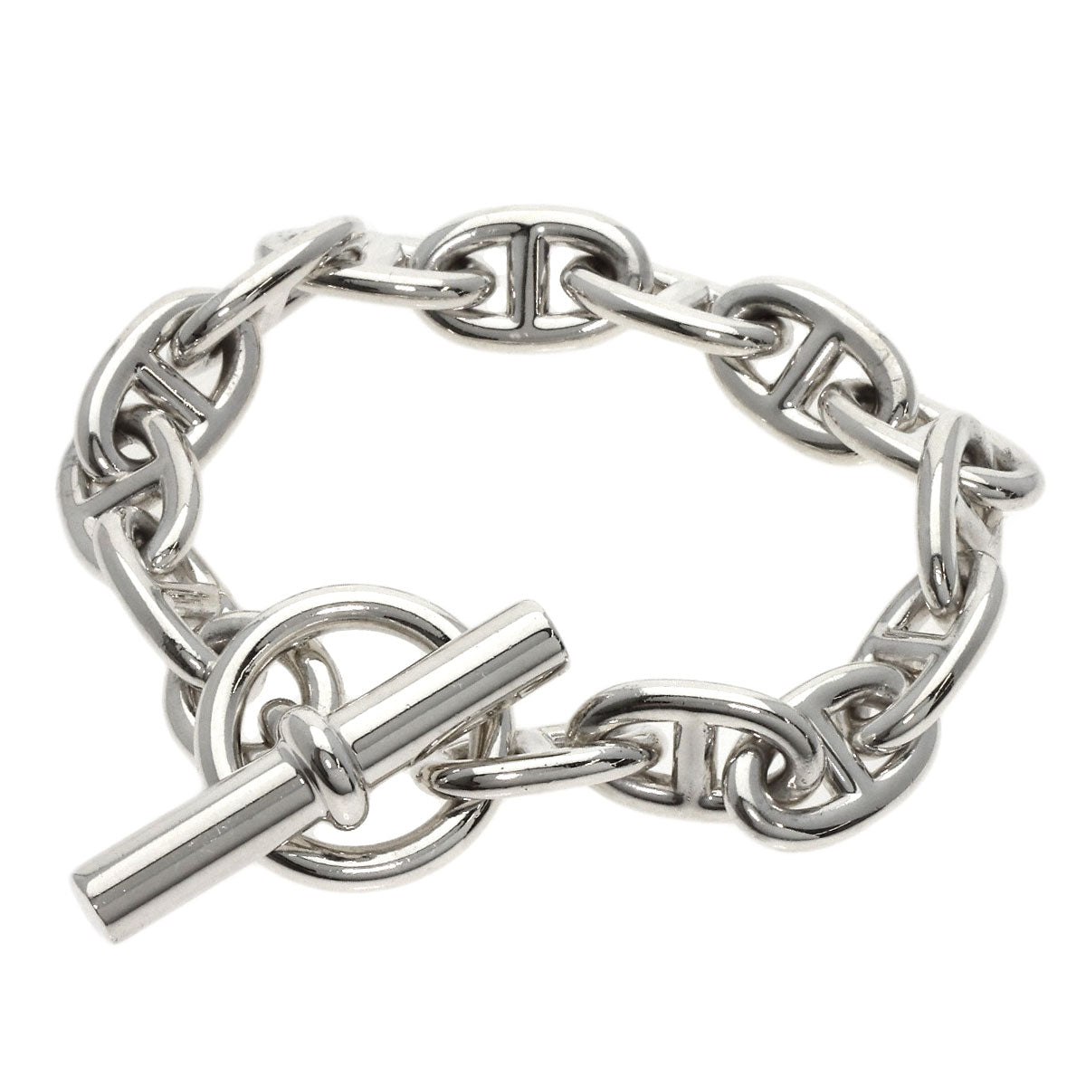 HERMES   Bracelet Shane Dunkle MM Silver Ladies