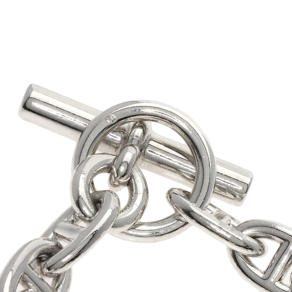 HERMES   Bracelet Shane Dunkle MM Silver Ladies