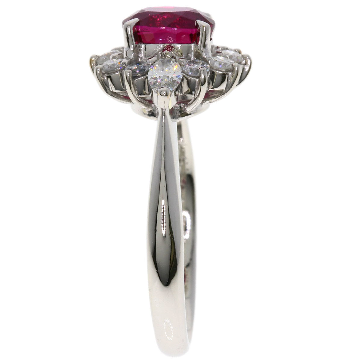 1.45ct Ruby Diamond Ring Platinum PT900  5.5g　Ladies