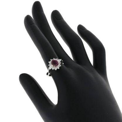 1.45ct Ruby Diamond Ring Platinum PT900  5.5g　Ladies