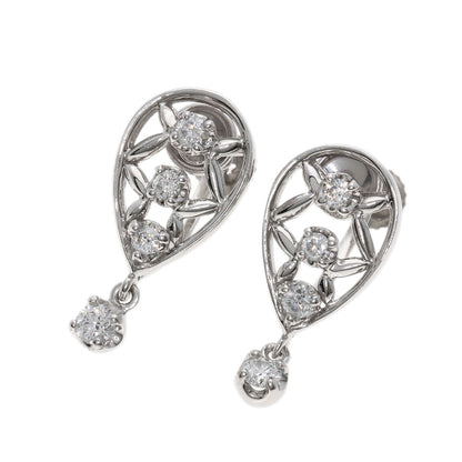 0.15ct Diamond Earring K18 White Gold 3.1g　Ladies