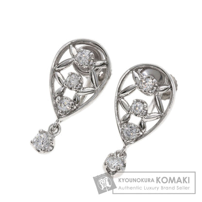 0.15ct Diamond Earring K18 White Gold 3.1g　Ladies
