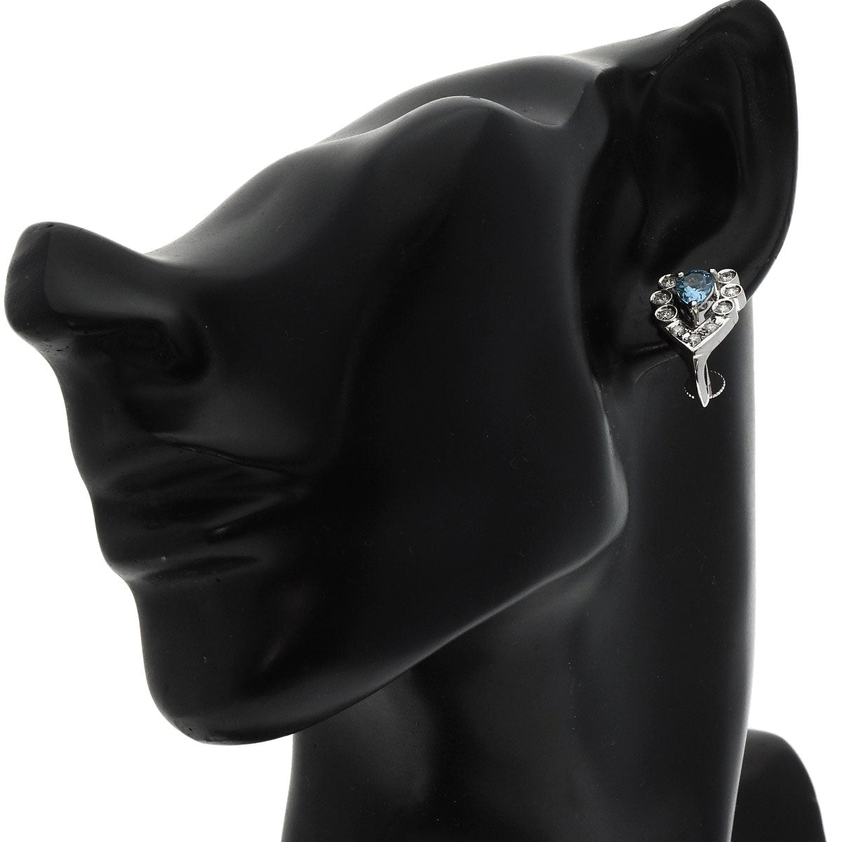 POLA Aquamarine Diamond Earring Platinum PT900 K14WGLadies [Used]