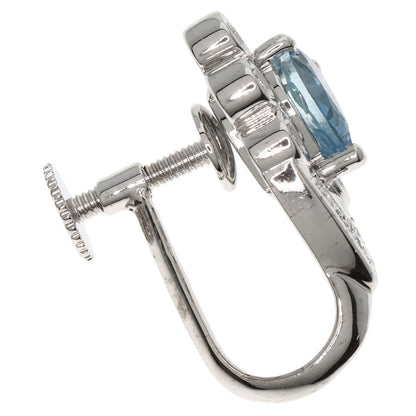 POLA Aquamarine Diamond Earring Platinum PT900 K14WGLadies [Used]