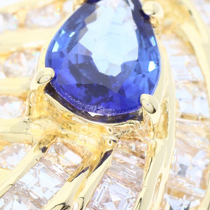 1.02ct Sapphire Diamond Ring K18 Yellow Gold  8.2g　Ladies