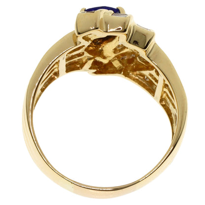 1.02ct Sapphire Diamond Ring K18 Yellow Gold  8.2g　Ladies