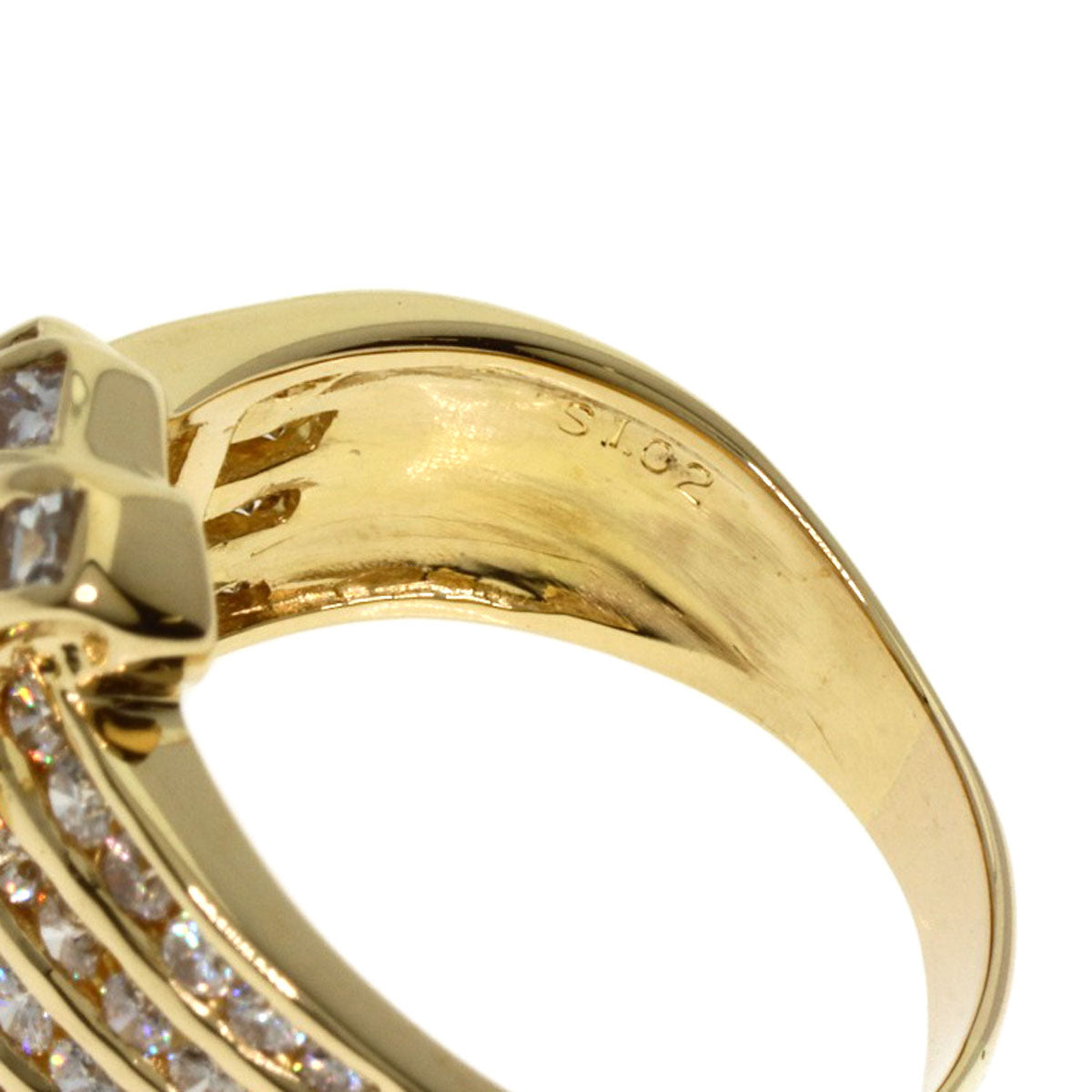 1.02ct Sapphire Diamond Ring K18 Yellow Gold  8.2g　Ladies