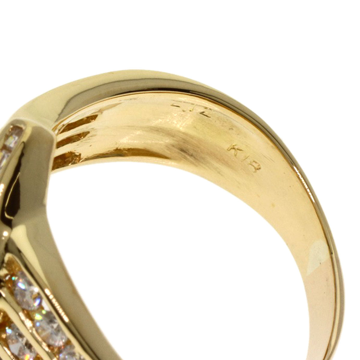 1.02ct Sapphire Diamond Ring K18 Yellow Gold  8.2g　Ladies