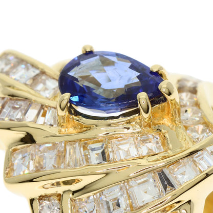 1.02ct Sapphire Diamond Ring K18 Yellow Gold  8.2g　Ladies