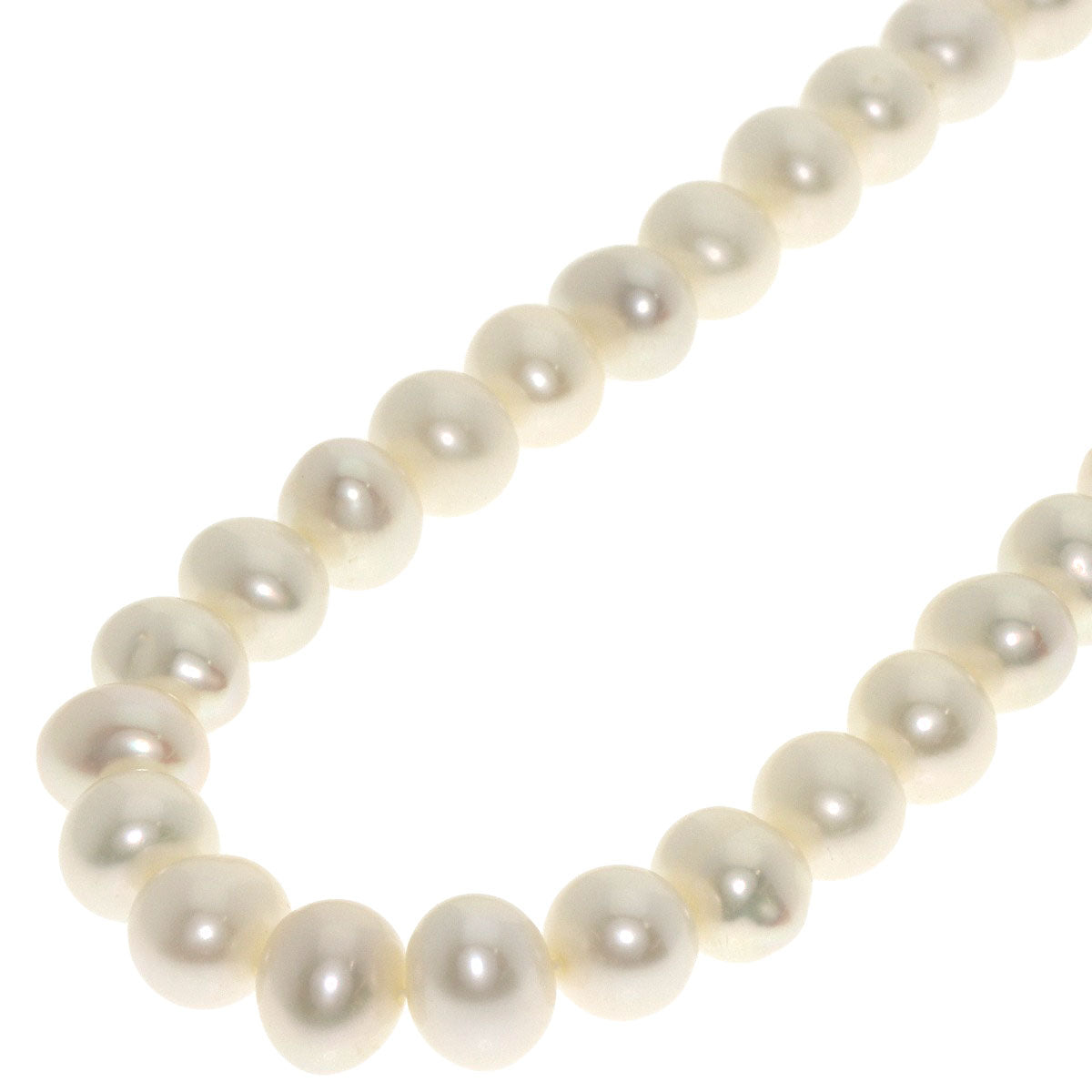 Freshwater Pearl Earrings (2-piece set) Necklace Silver 38g　Ladies