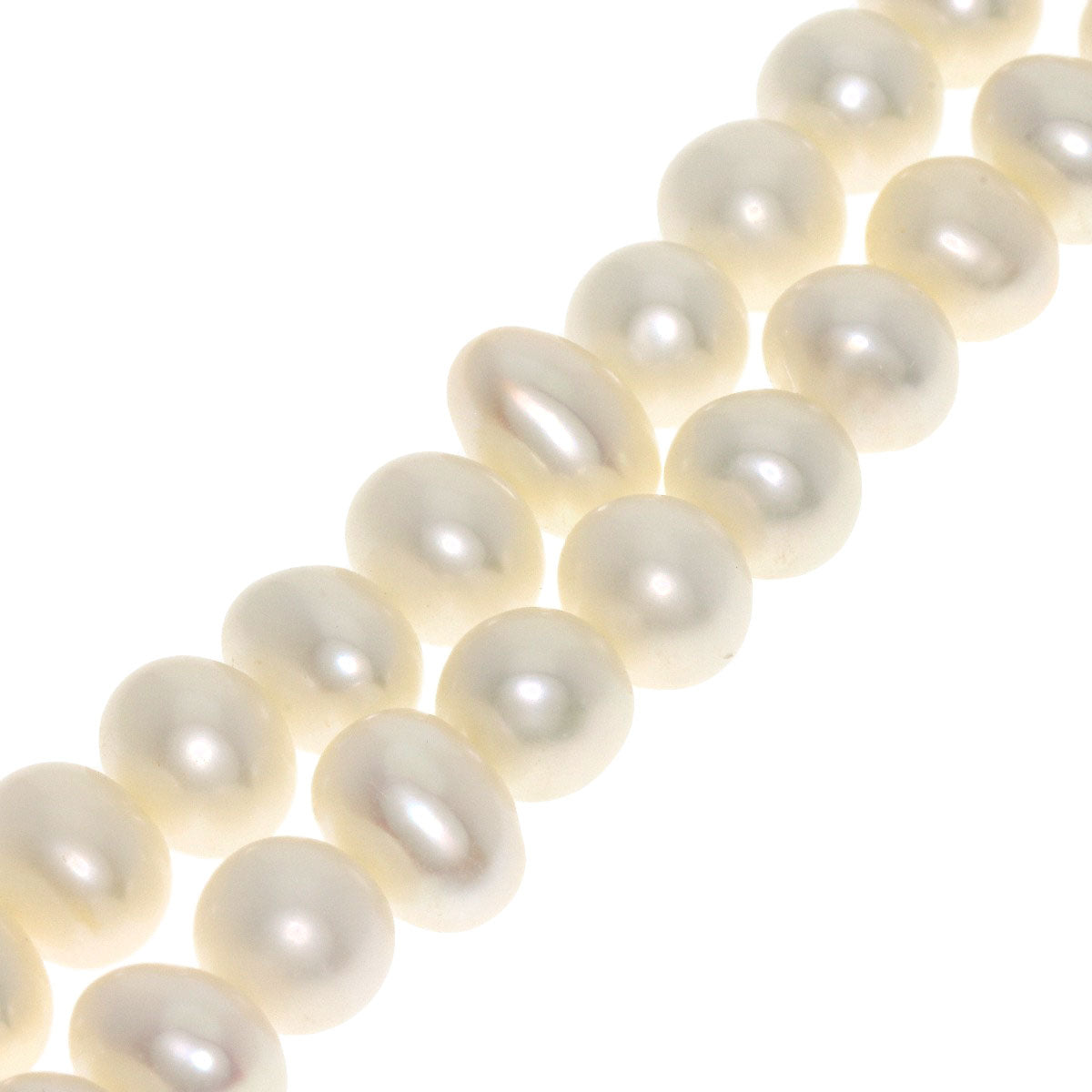 Freshwater Pearl Earrings (2-piece set) Necklace Silver 38g　Ladies