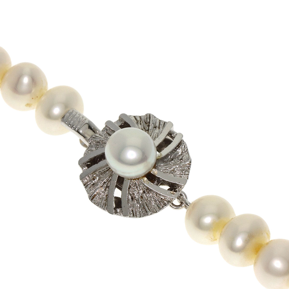 Freshwater Pearl Earrings (2-piece set) Necklace Silver 38g　Ladies