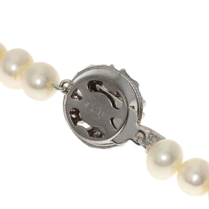 Freshwater Pearl Earrings (2-piece set) Necklace Silver 38g　Ladies