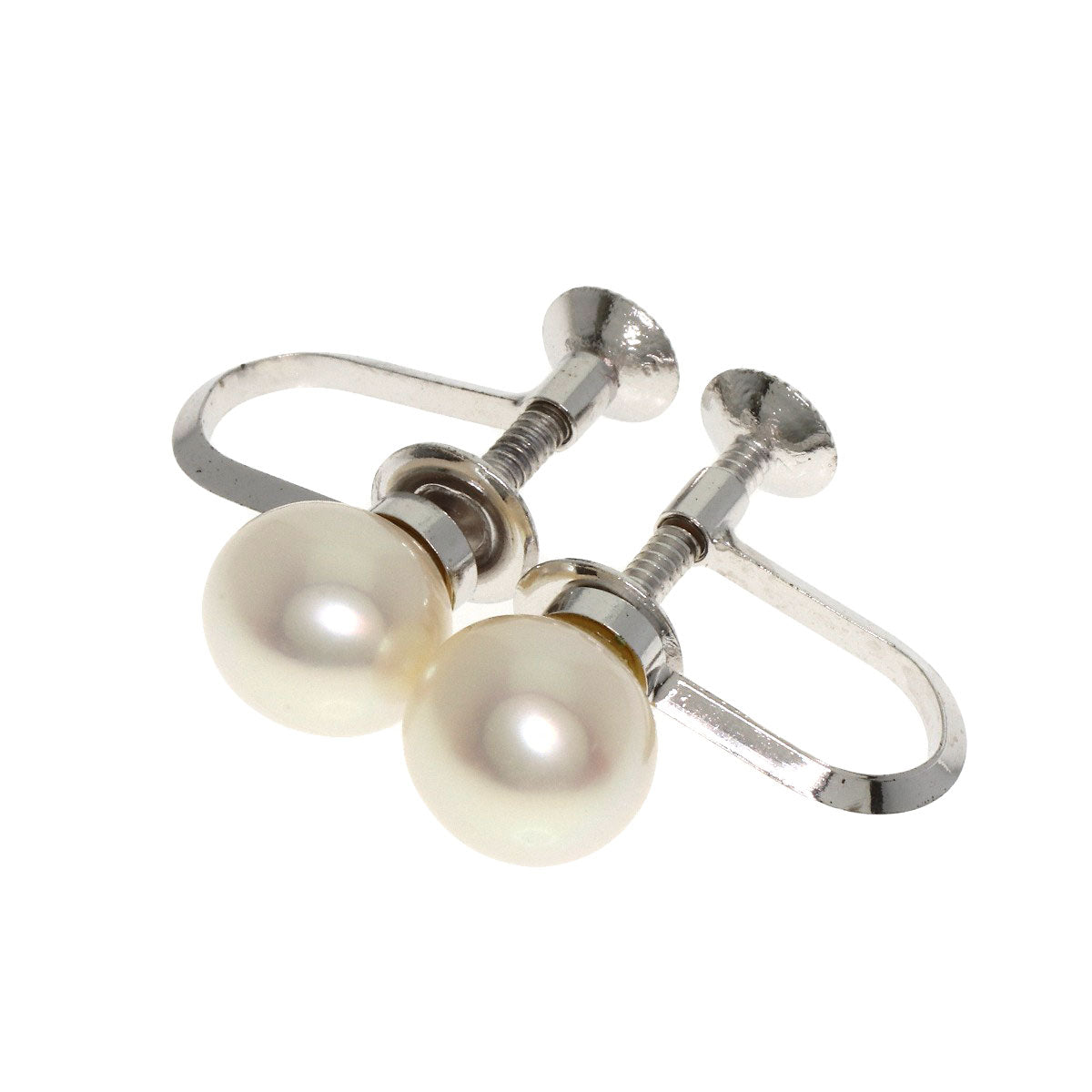 Freshwater Pearl Earrings (2-piece set) Necklace Silver 38g　Ladies