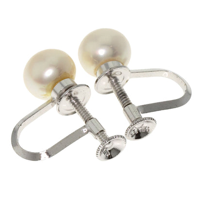 Freshwater Pearl Earrings (2-piece set) Necklace Silver 38g　Ladies