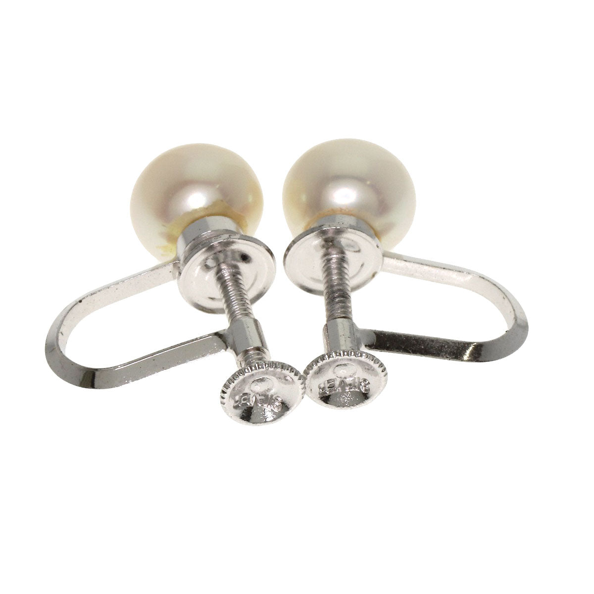 Freshwater Pearl Earrings (2-piece set) Necklace Silver 38g　Ladies