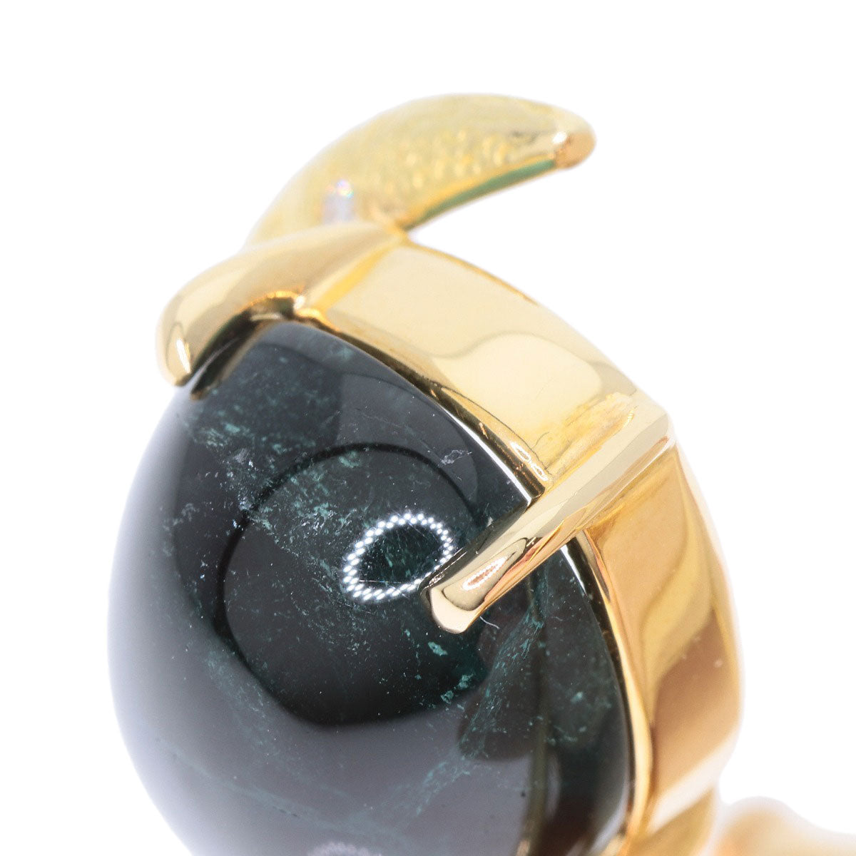 9.65ct Blue Tourmaline Diamond Brooch K18 Yellow Gold  30g　Ladies