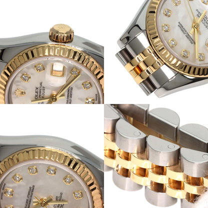 ROLEX DATEJUST 10P Diamond Watches 179173NG Stainless Steel/SSxK18YG Ladies