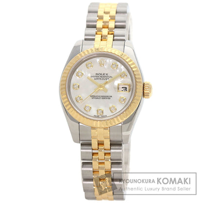 ROLEX DATEJUST 10P Diamond Watches 179173NG Stainless Steel/SSxK18YG Ladies