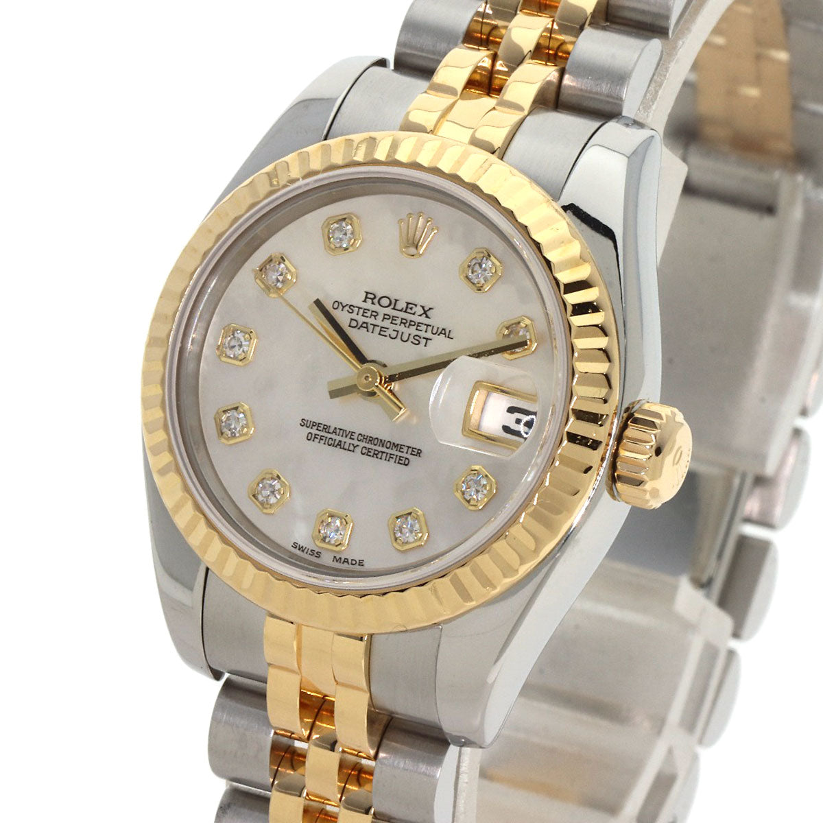 ROLEX DATEJUST 10P Diamond Watches 179173NG Stainless Steel/SSxK18YG Ladies