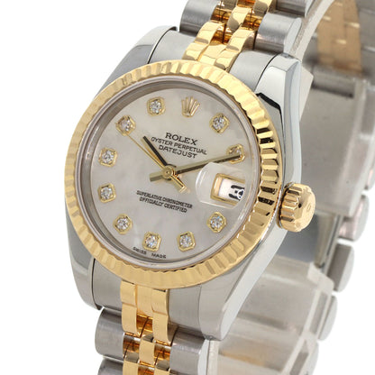 ROLEX DATEJUST 10P Diamond Watches 179173NG Stainless Steel/SSxK18YG Ladies