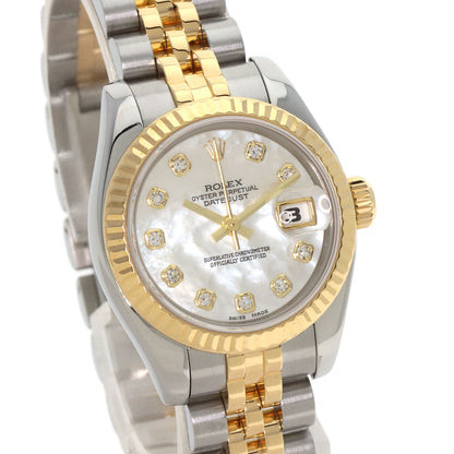 ROLEX DATEJUST 10P Diamond Watches 179173NG Stainless Steel/SSxK18YG Ladies