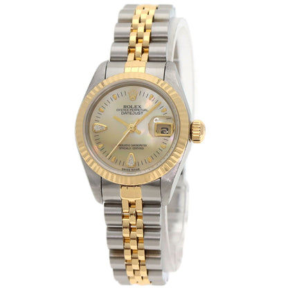 ROLEX Datejust Yellow Shell 2P Diamond Watches 79173N2BR Stainless Steel/SSxK18YG Ladies