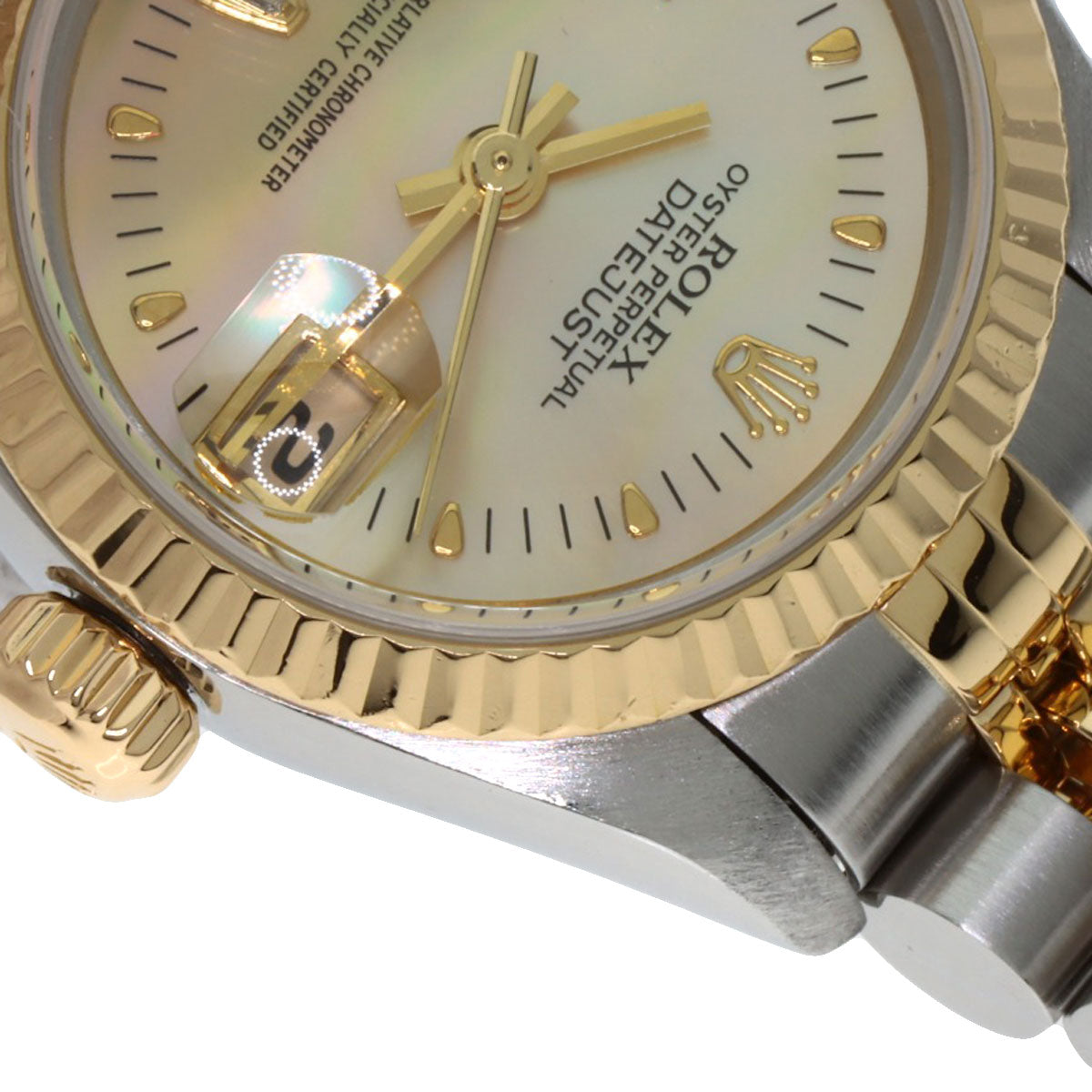 ROLEX Datejust Yellow Shell 2P Diamond Watches 79173N2BR Stainless Steel/SSxK18YG Ladies