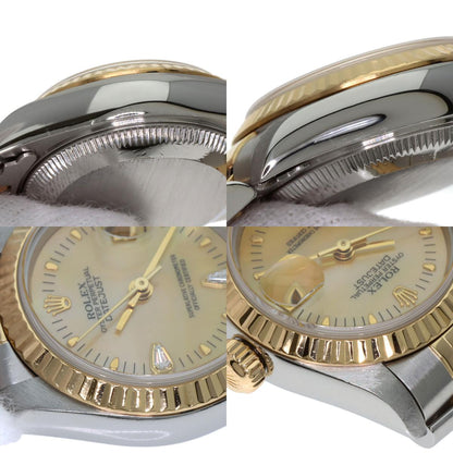 ROLEX Datejust Yellow Shell 2P Diamond Watches 79173N2BR Stainless Steel/SSxK18YG Ladies