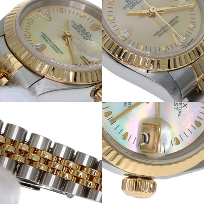 ROLEX Datejust Yellow Shell 2P Diamond Watches 79173N2BR Stainless Steel/SSxK18YG Ladies