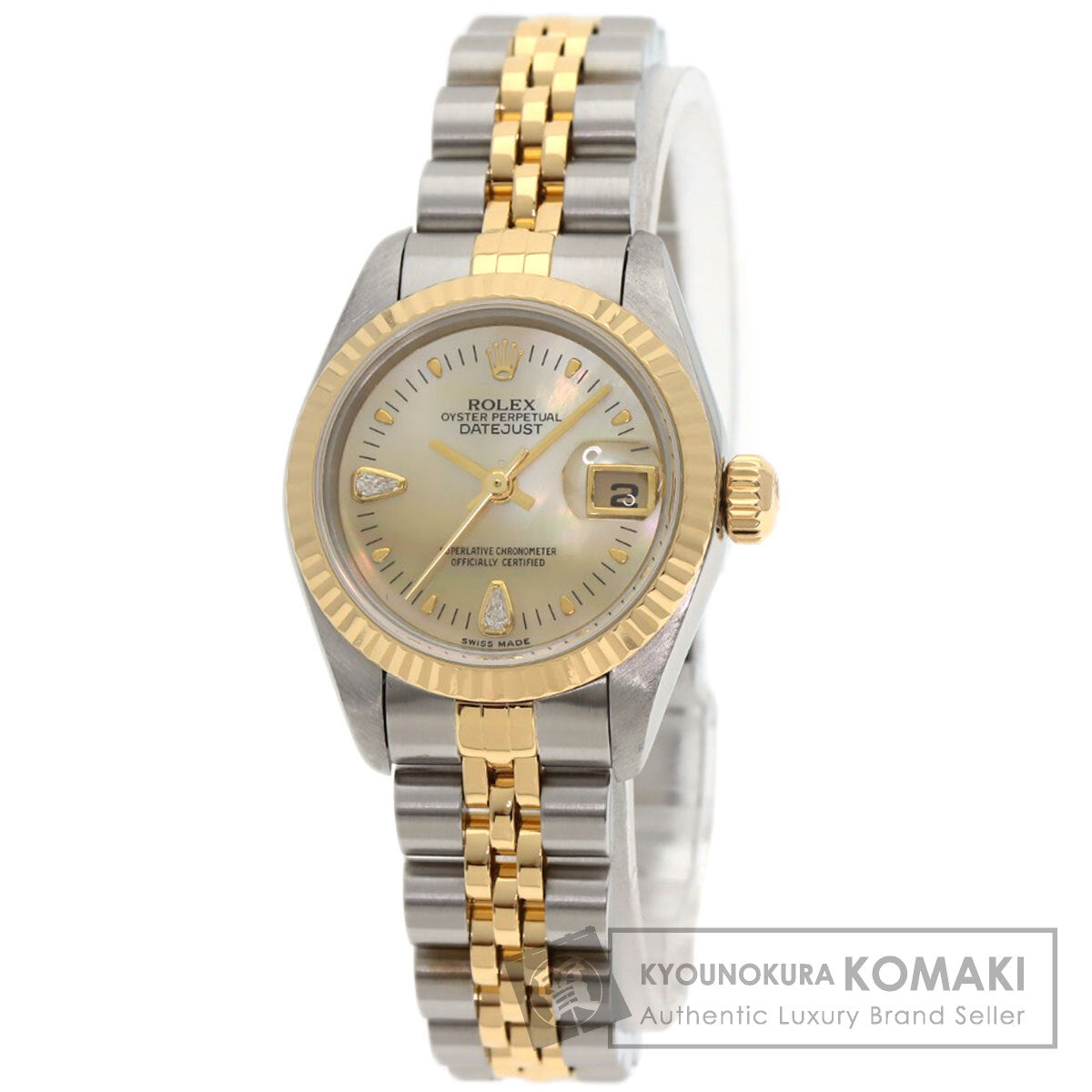 ROLEX Datejust Yellow Shell 2P Diamond Watches 79173N2BR Stainless Steel/SSxK18YG Ladies