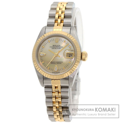 ROLEX Datejust Yellow Shell 2P Diamond Watches 79173N2BR Stainless Steel/SSxK18YG Ladies