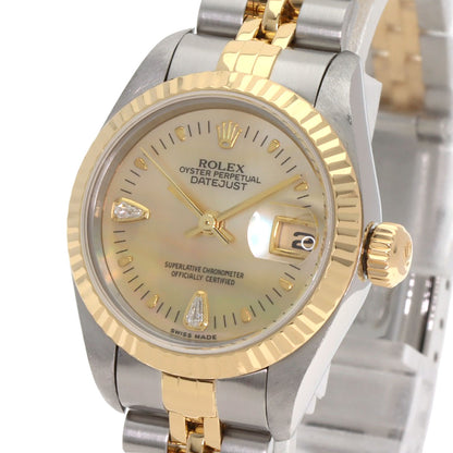 ROLEX Datejust Yellow Shell 2P Diamond Watches 79173N2BR Stainless Steel/SSxK18YG Ladies