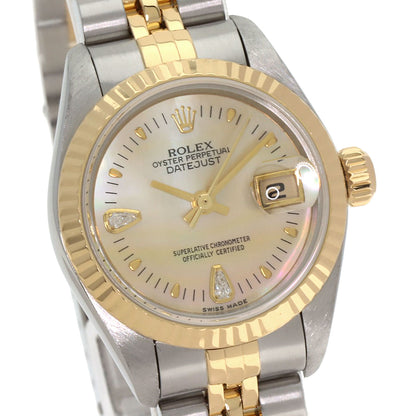 ROLEX Datejust Yellow Shell 2P Diamond Watches 79173N2BR Stainless Steel/SSxK18YG Ladies