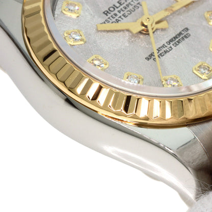 ROLEX Datejust 10P Diamond Meteorite Watches 179173G Stainless Steel/SSxK18YG Ladies