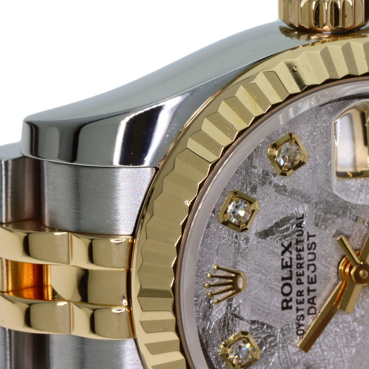 ROLEX Datejust 10P Diamond Meteorite Watches 179173G Stainless Steel/SSxK18YG Ladies