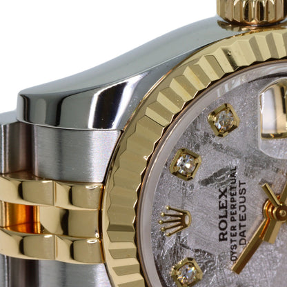 ROLEX Datejust 10P Diamond Meteorite Watches 179173G Stainless Steel/SSxK18YG Ladies